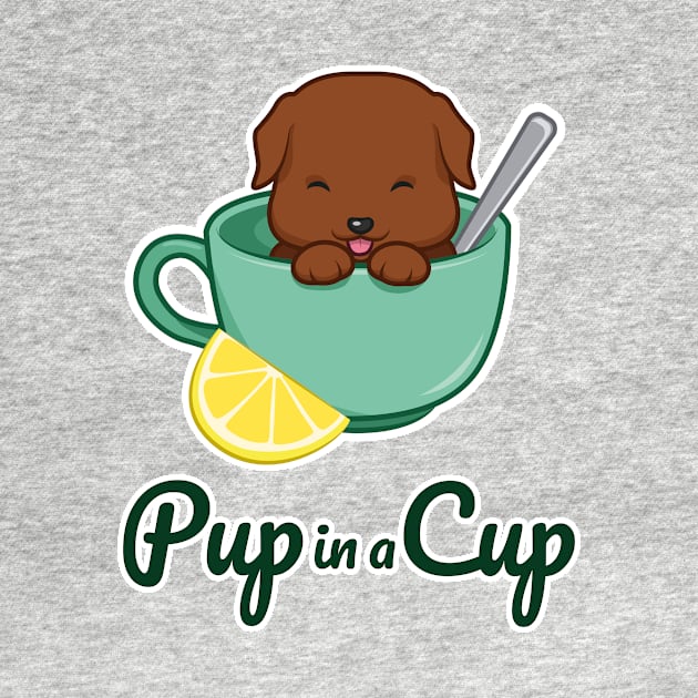 Pup in a Cup - Brown Labrador Retriever Puppy by PawPrintShopByMia